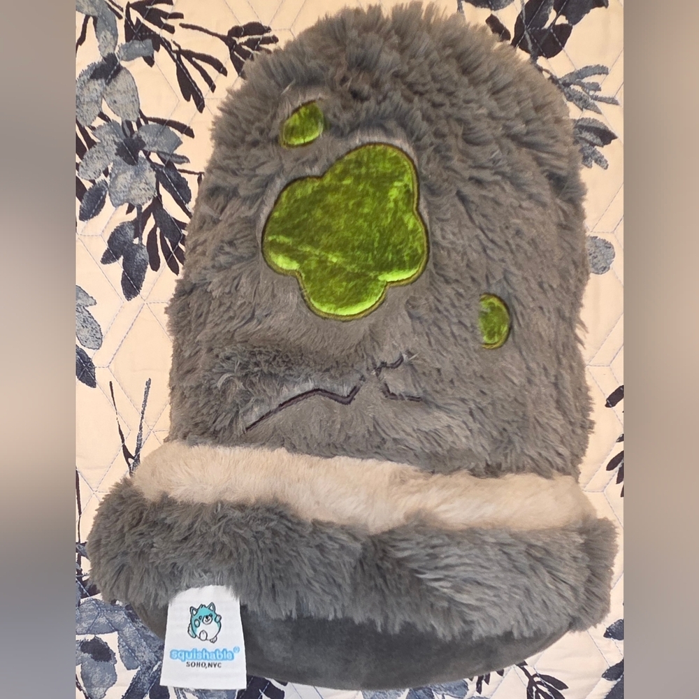 Squishable RIP Tombstone Plush Pillow Gray Spooky Cute Halloween NWOT - Picture 3 of 4